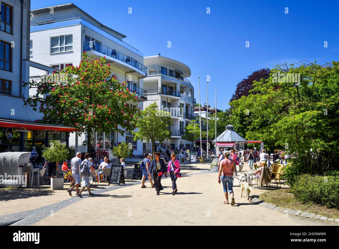 Kurpromenade in Timmendorfer Strand, Schleswig-Holstein, Deutschland, Europa Stock Photo