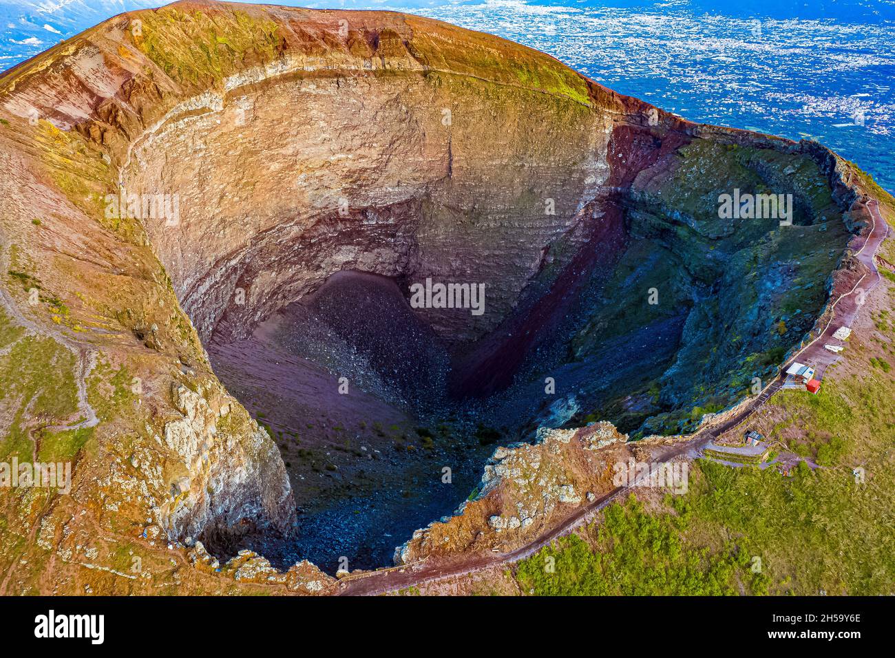Vesuv Vulkan aus der Luft | Aerial Photo of the Vesuv Volcano Stock Photo