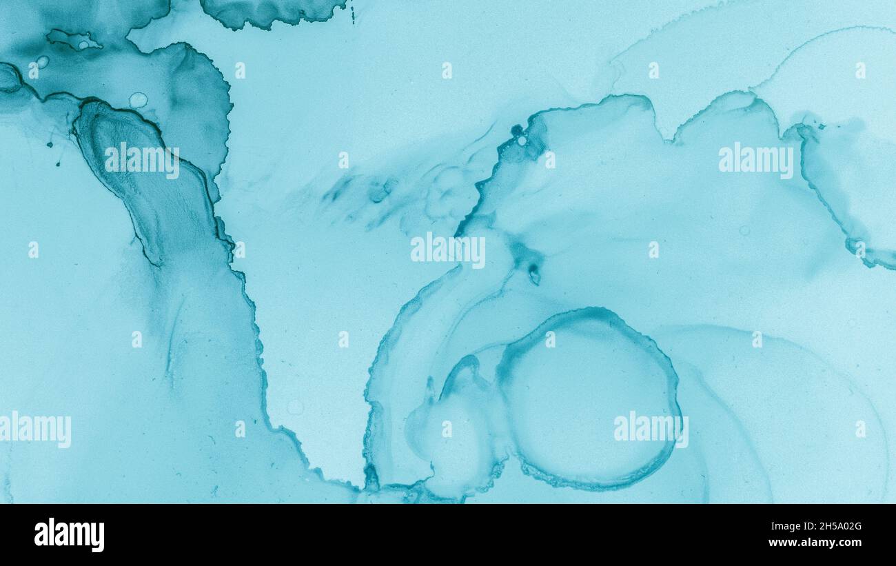 Pastel Fluid Splash. Blue Ocean Modern Stock Photo - Alamy
