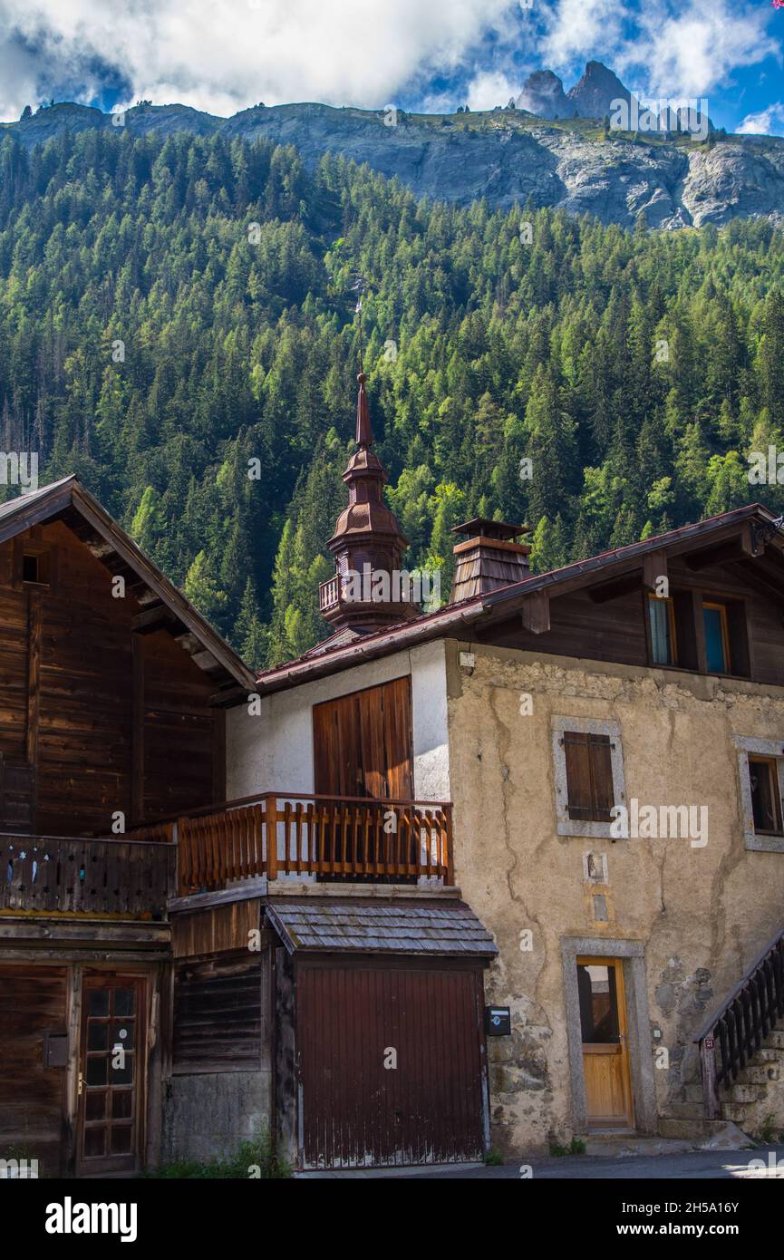 Traditional rural houses in Argentiere, France Stock Photo Alamy