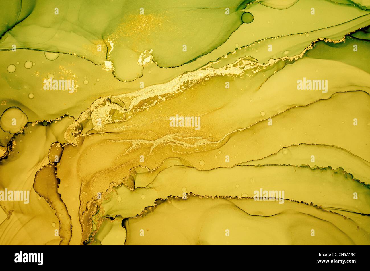 Gold Fluid Art. Abstract Marble Illustration Stock Photo - Alamy