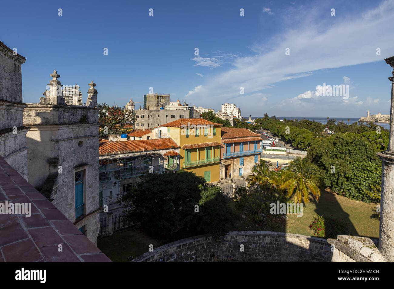 HABA, CUBA - Oct 05, 2021: Colonial houses heritage of Havana, Cuba Stock Photo