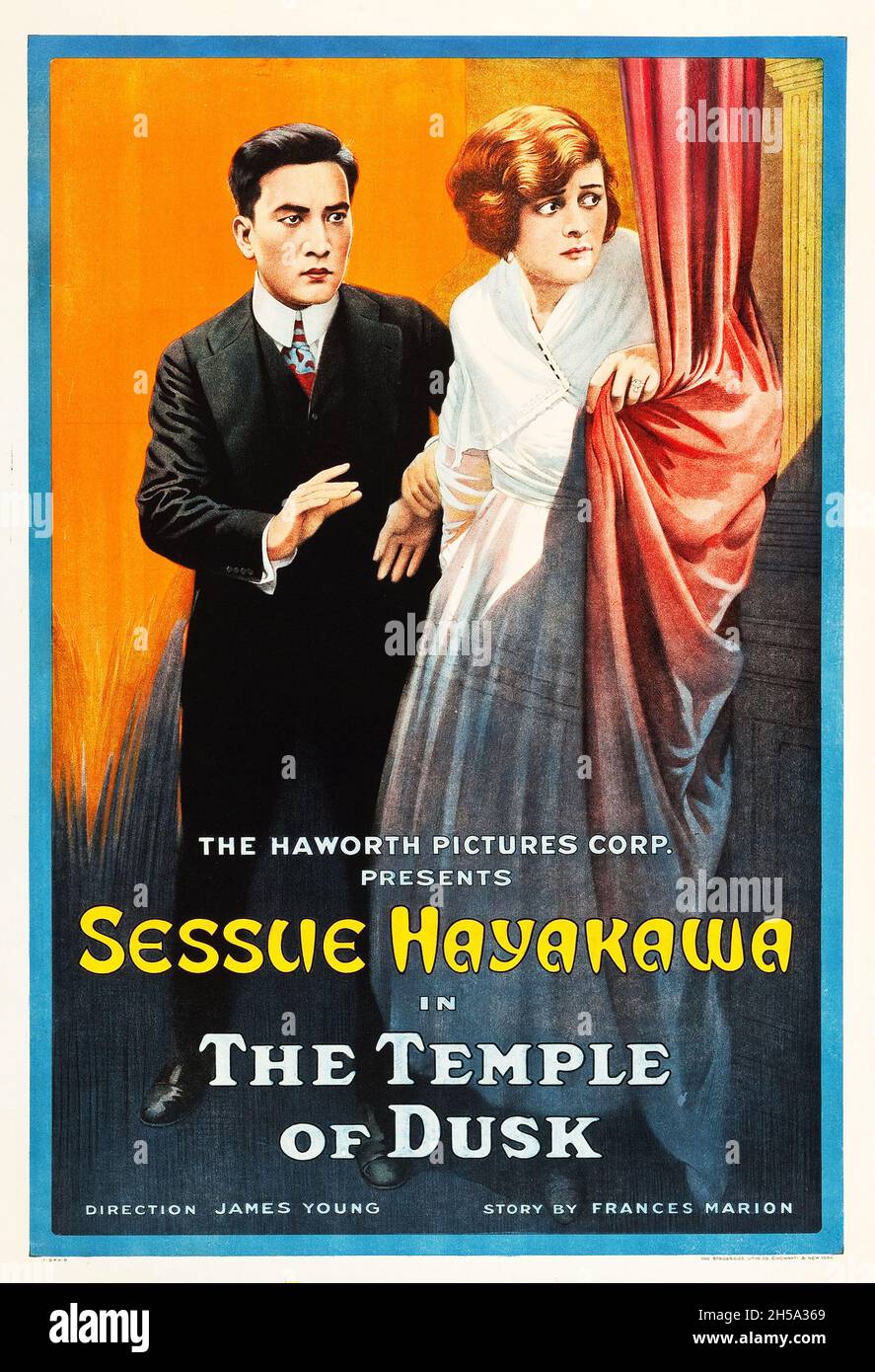 Vintage movie poster: The Temple of Dusk (Mutual, 1918) Stock Photo