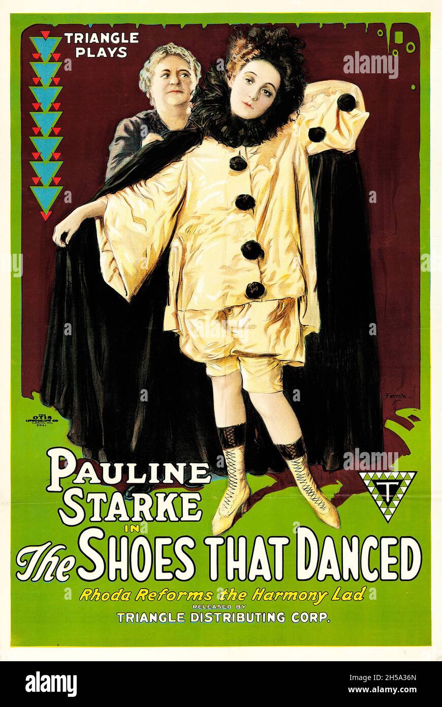 Vintage movie poster: The Shoes That Danced (Triangle, 1918). James William Farrah Artwork Stock Photo