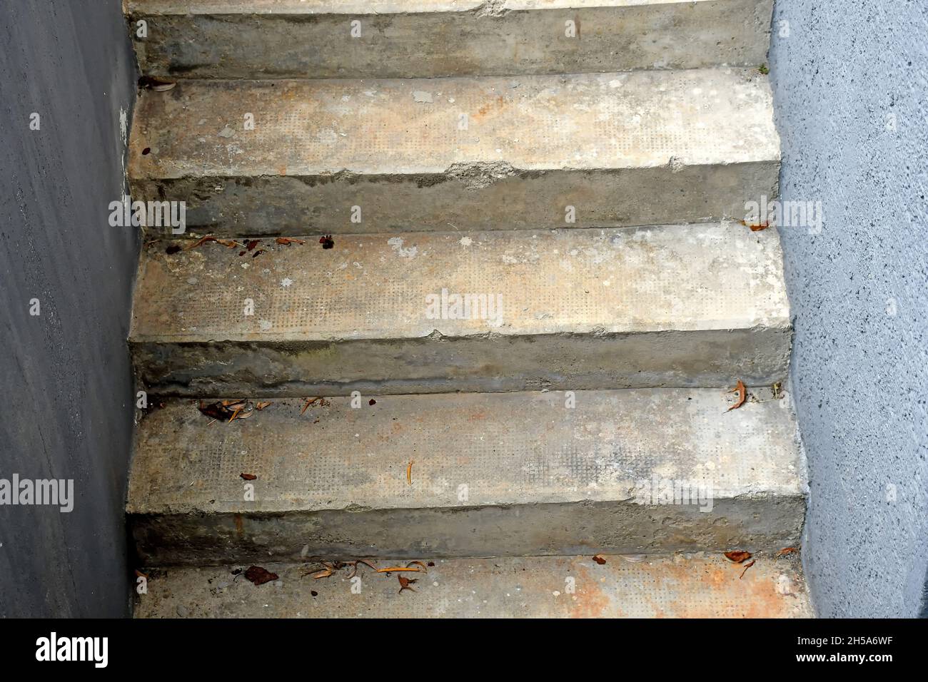 old stairs of an house of the sixties Stock Photo