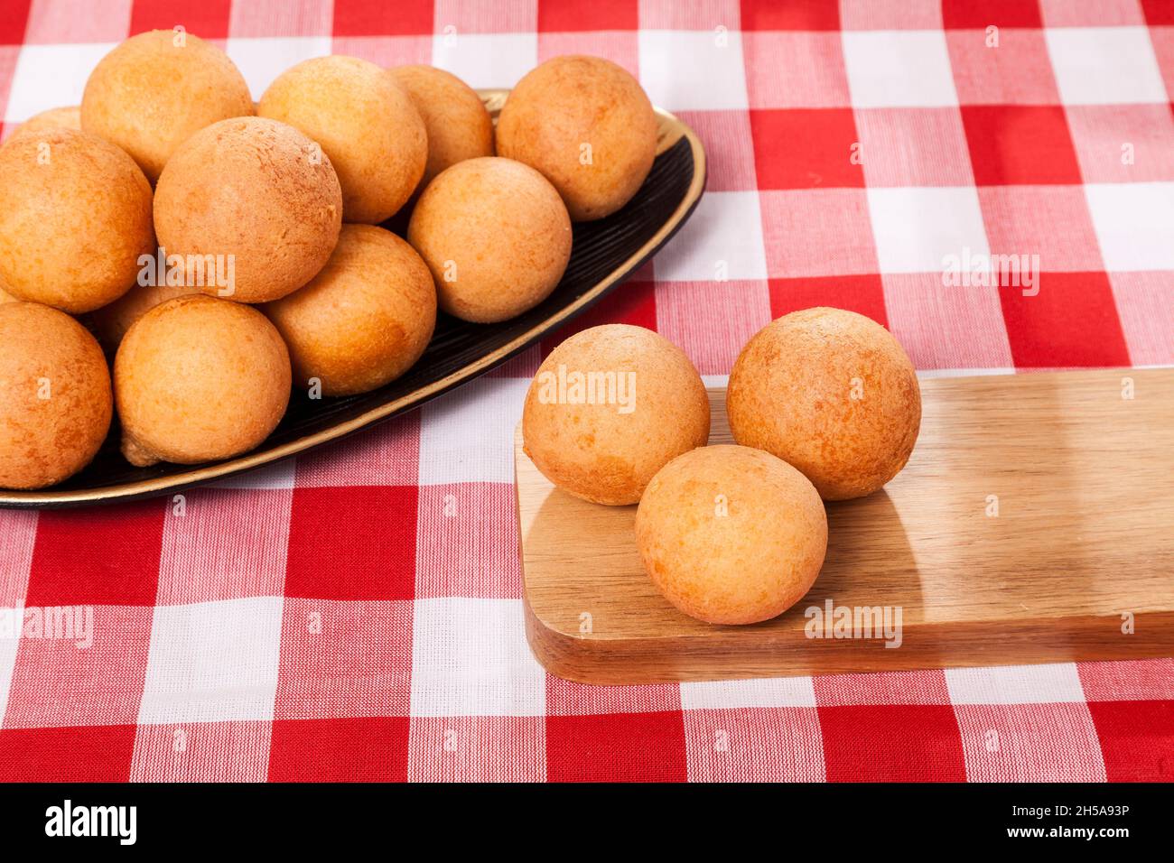 Buñuelo; Traditional Food Colombian Deep Fried Cheese Bread Stock