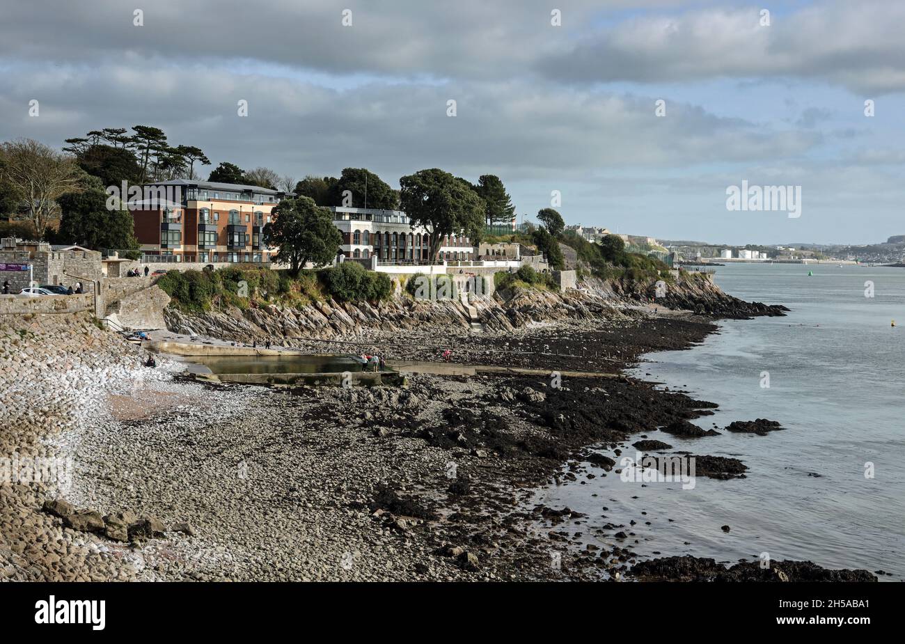Devil’s Point swimming bath on the seafront in Stonehouse, Plymouth
