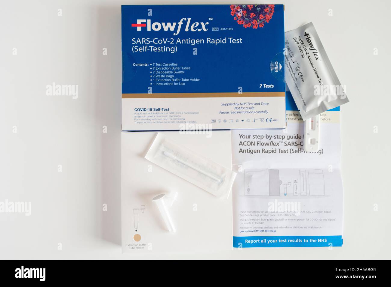 A Flowflex Covid-19 self testing kit Stock Photo - Alamy