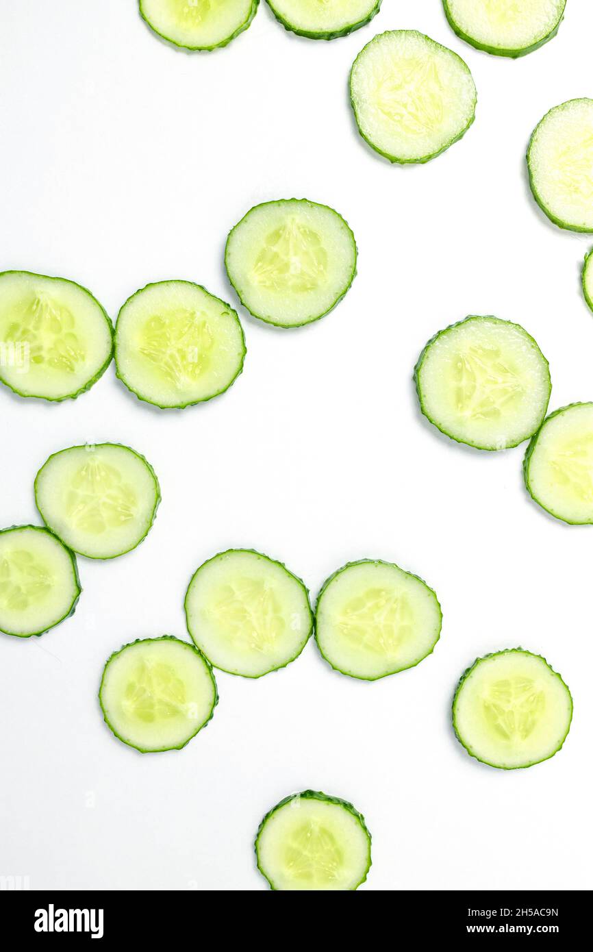 Cucumber pattern template with a place for text Stock Photo - Alamy