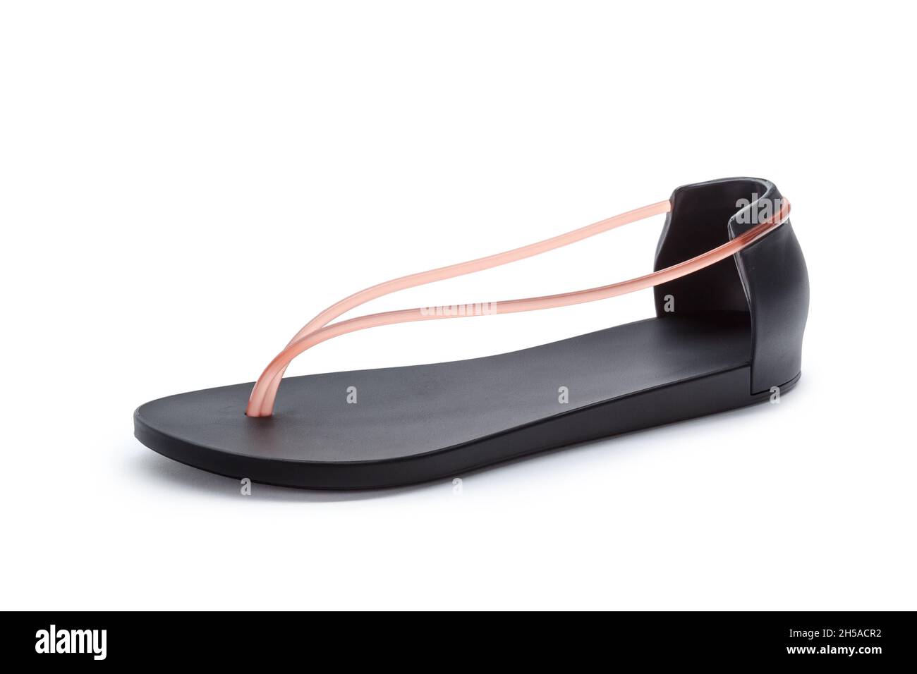 Female summer flat shoes isolated on white background Stock Photo - Alamy