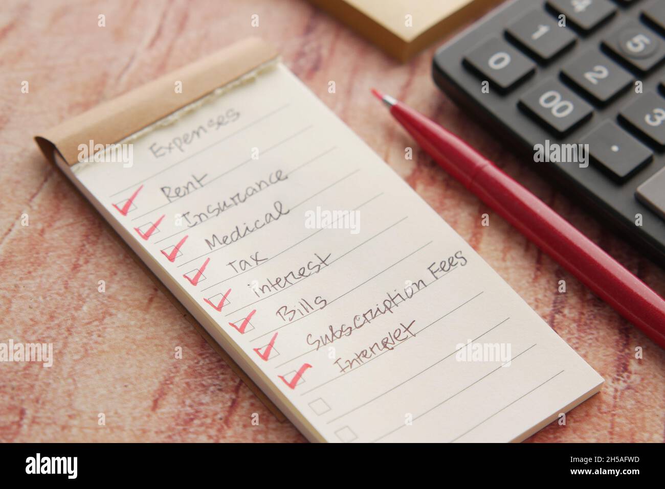 check mark on a check box on a paper Stock Photo - Alamy