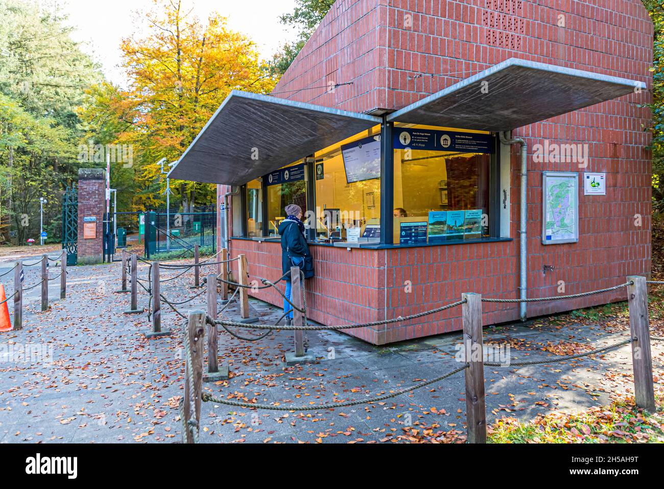 Ticket sales counter of Nationalpark De Hoge Veluwe in Otterlo, Netherlands Stock Photo
