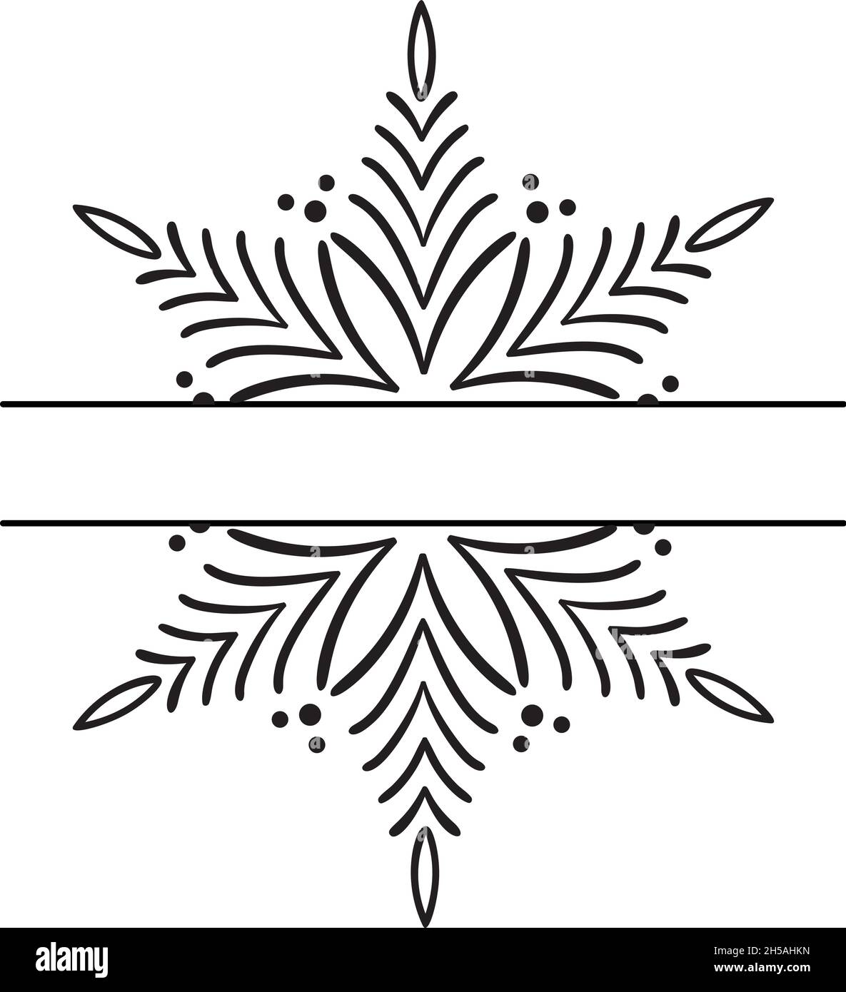 Split snowflake Stock Vector Images - Alamy