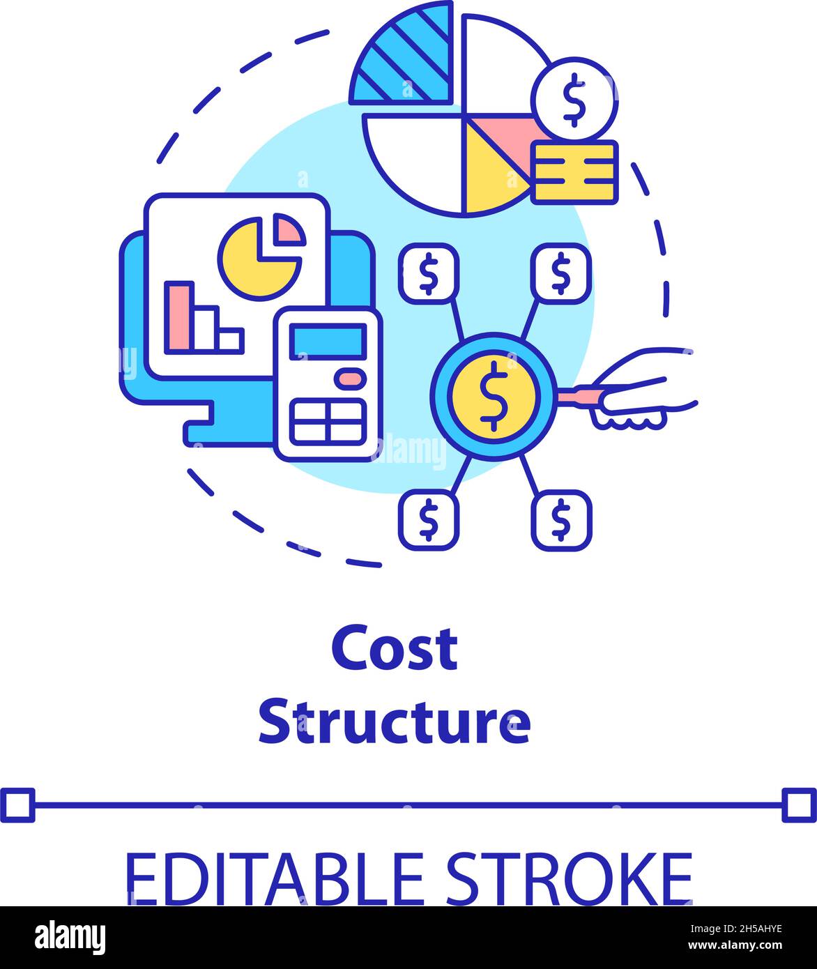 Cost structure concept icon Stock Vector Image & Art - Alamy