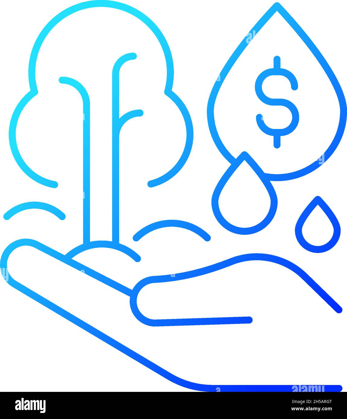 Investing gradient linear vector icon Stock Vector