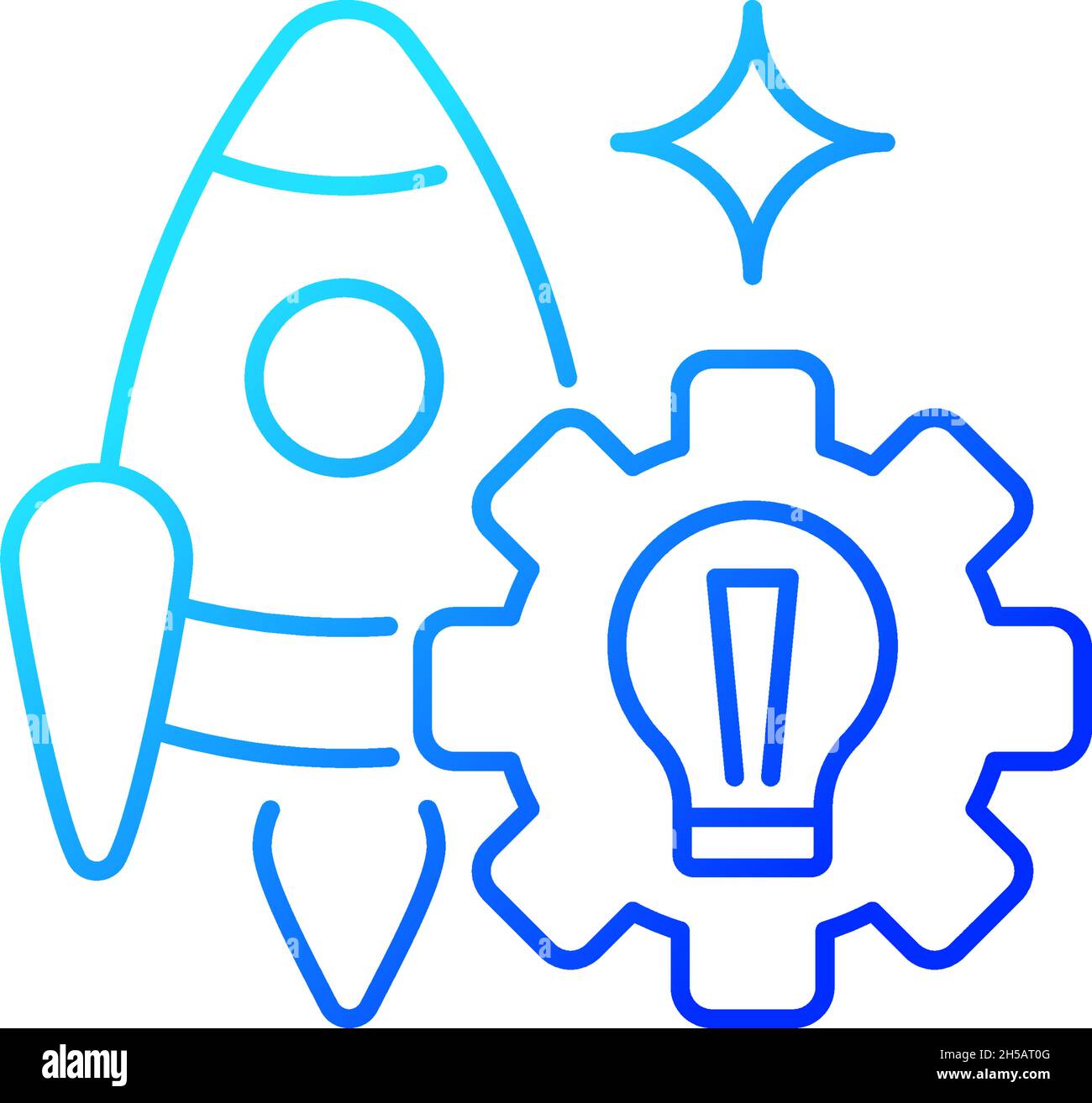Startup gradient linear vector icon Stock Vector