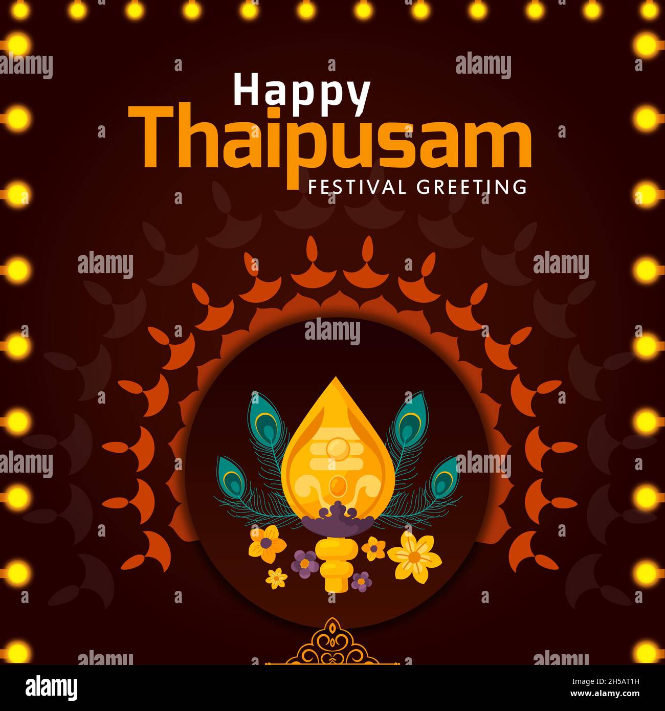 Thaipusam Card New Design 2022 Stock Photo