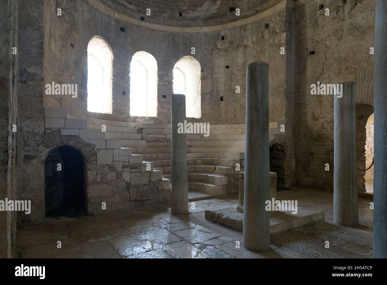 Interior of  St. Nicholas church in Myra. Demre, Antalya, Turkey Stock Photo