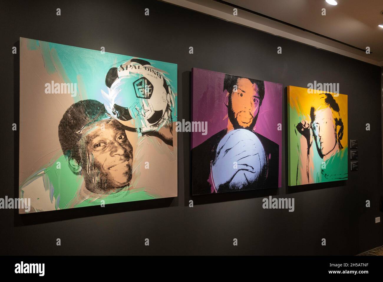 20th Century Andy Warhol art exhibition at Christie's Inc. Auction House, New York City, USA  2021 Stock Photo