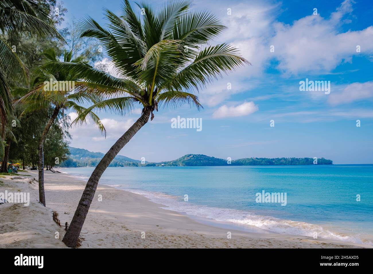 Bang Tao Beach Phuket Thailand, beach with palm trees and golden sand ...