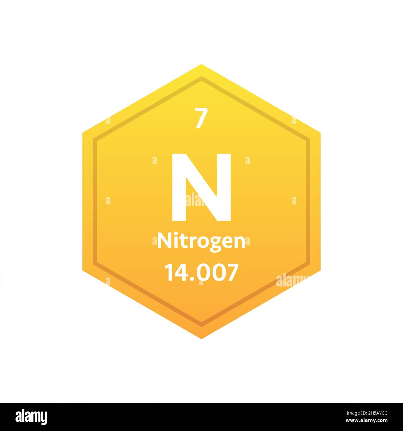Nitrogen symbol. Chemical element of the periodic table. Vector ...