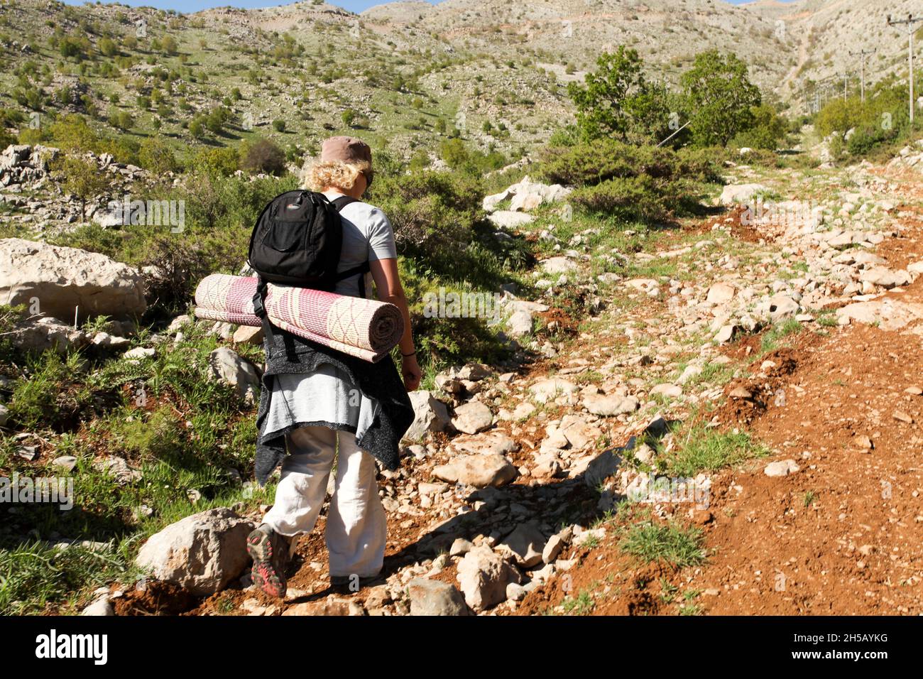 single Female Hiker Stock Photo