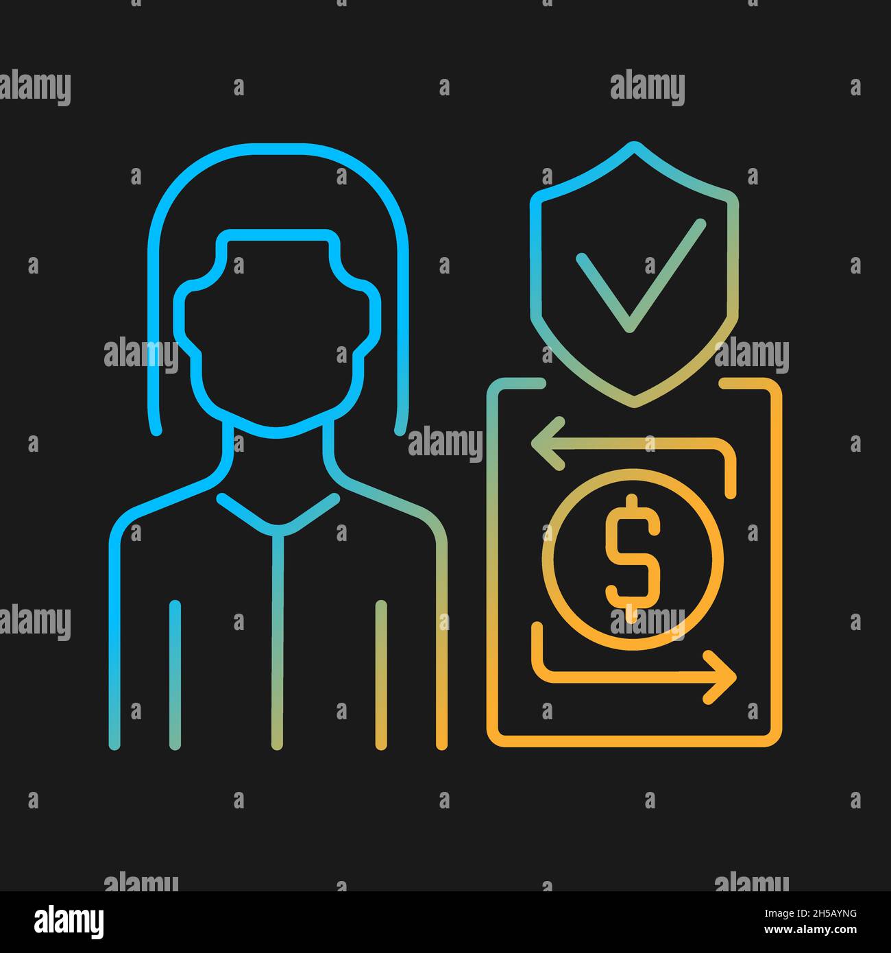 Trust assistant gradient vector icon for dark theme Stock Vector Image ...