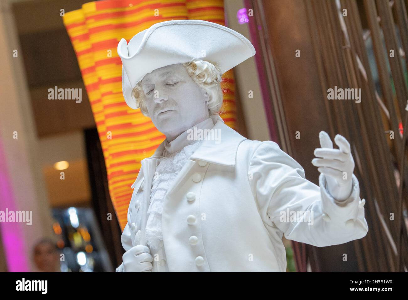 George Washington with a triangular hat or tricorn. Stock Photo