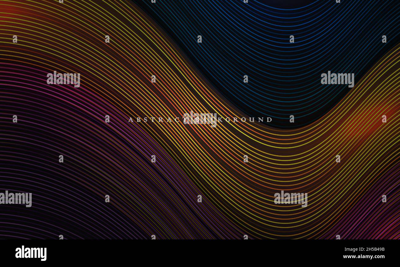 modern background with Thin line wave pattern Stock Vector