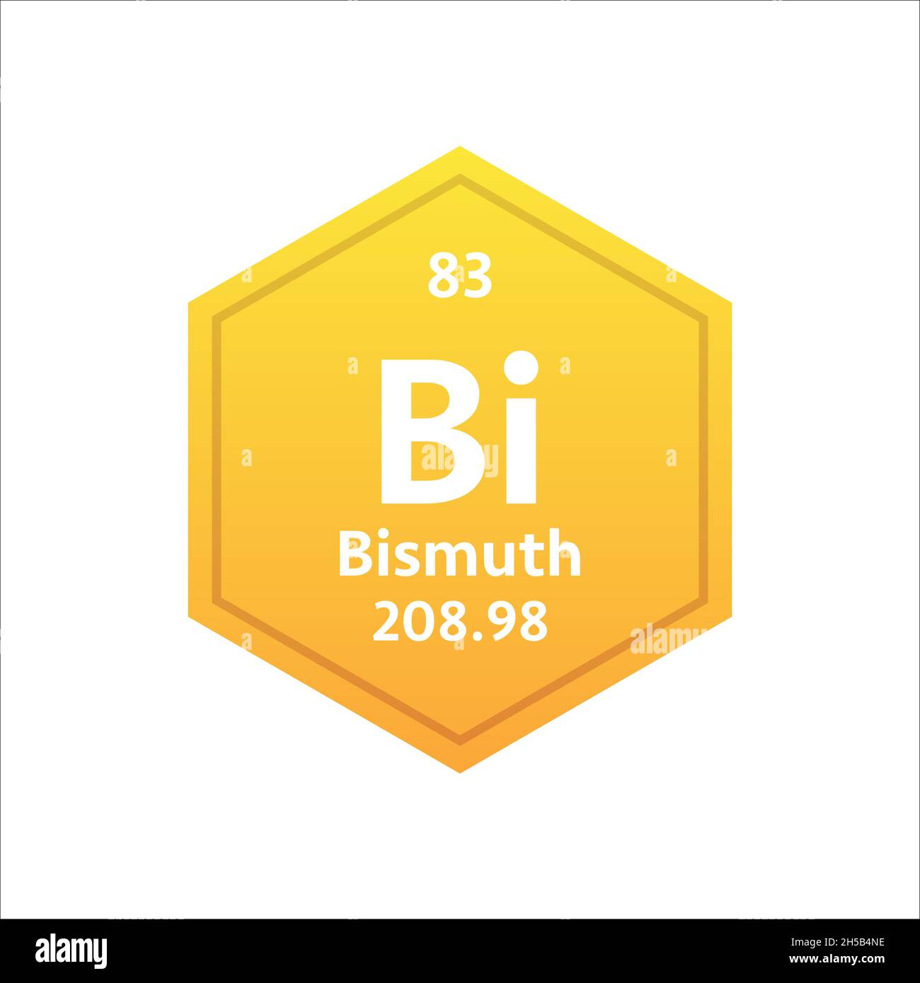 Bismuth symbol. Chemical element of the periodic table. Vector stock illustration Stock Vector