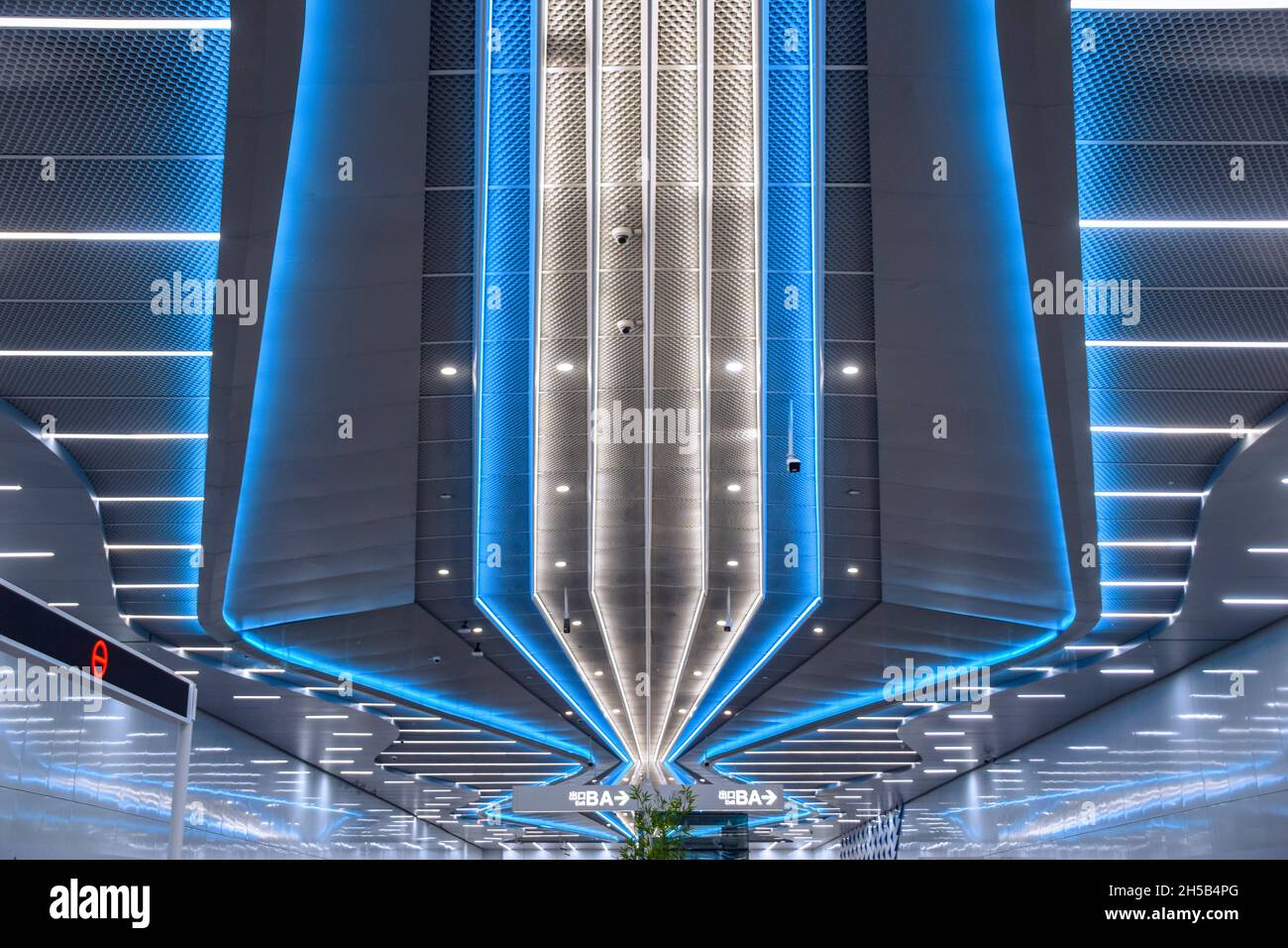 Guangzhou,China OCT 1st,2021 Guangzhou Metro Line 18,The line is an