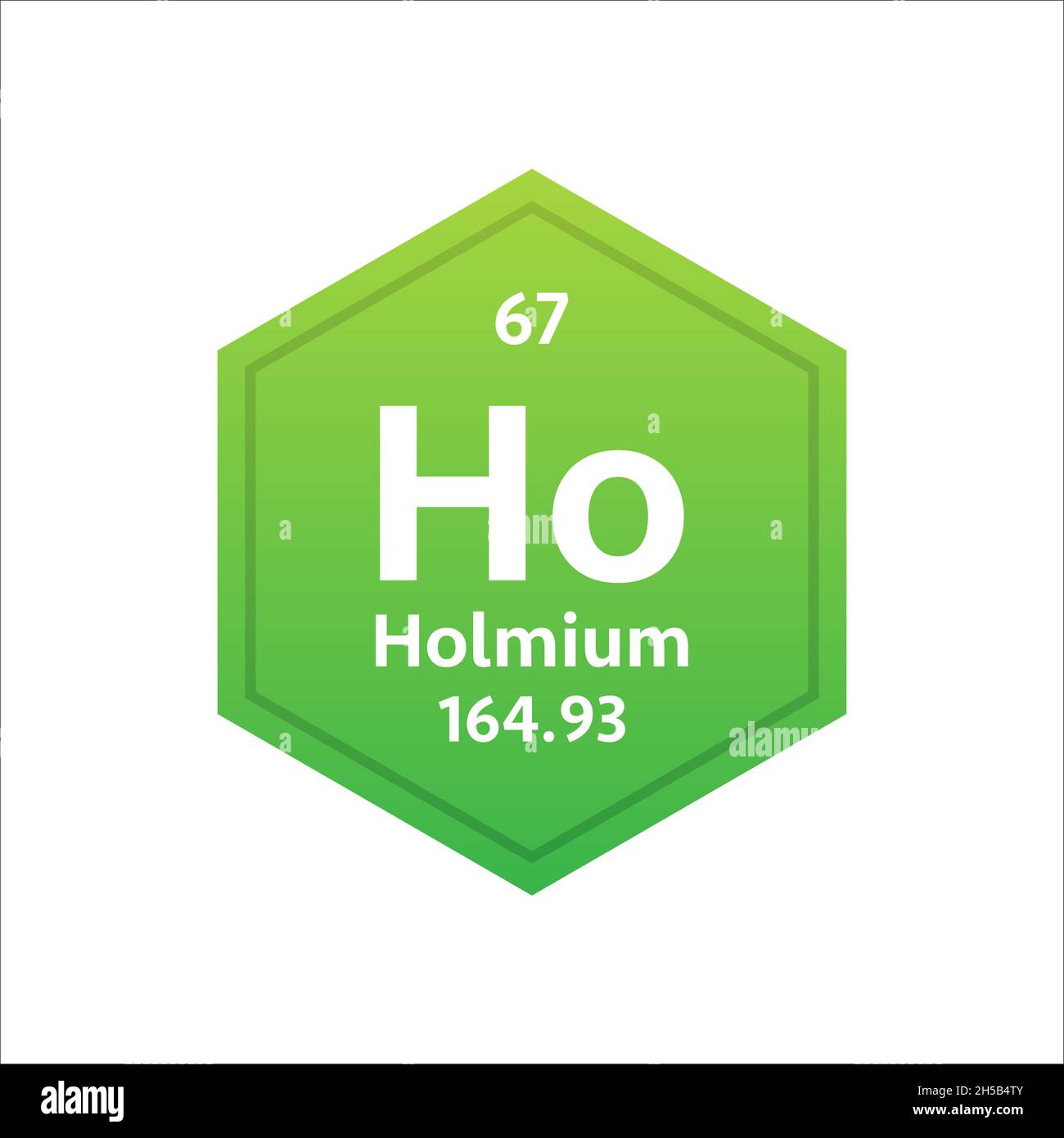 Holmium symbol. Chemical element of the periodic table. Vector stock illustration Stock Vector