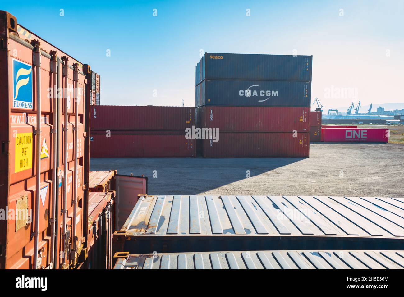 Cargo ship at gijon hi-res stock photography and images - Alamy