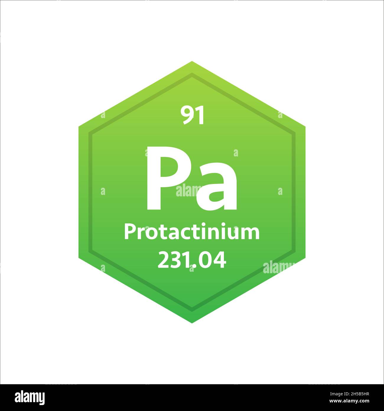 Protactinium symbol. Chemical element of the periodic table. Vector ...