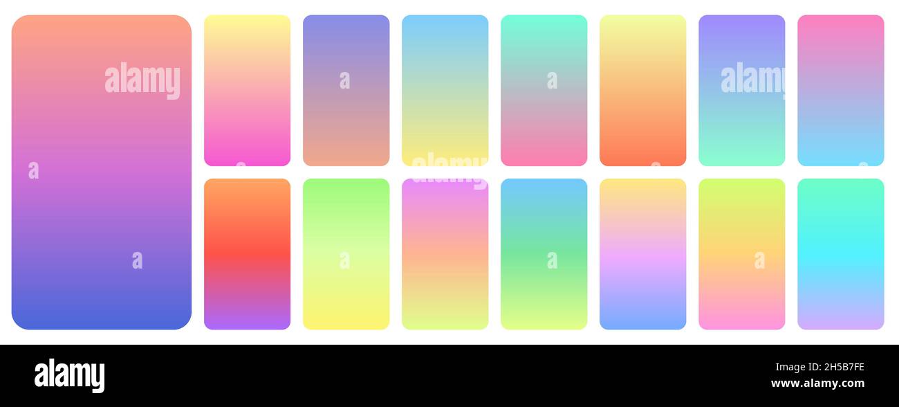 Pastel gradient background. Soft pastels color, abstract gradients design.  Blue purple modern wallpaper, ui phone app recent vector elements Stock  Vector Image & Art - Alamy