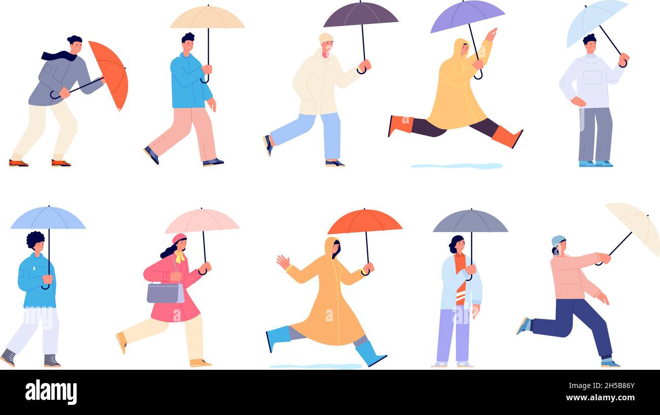 Woman holding colorful umbrella Stock Vector Images Alamy