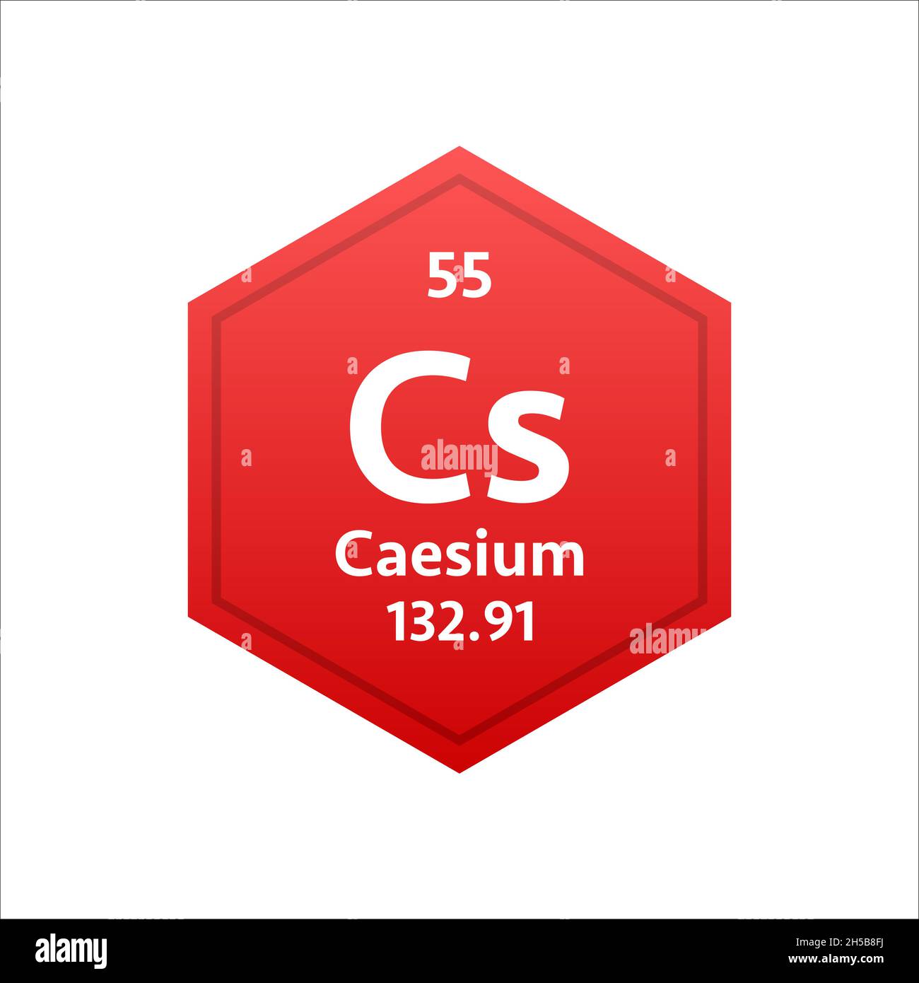 Caesium symbol. Chemical element of the periodic table. Vector stock
