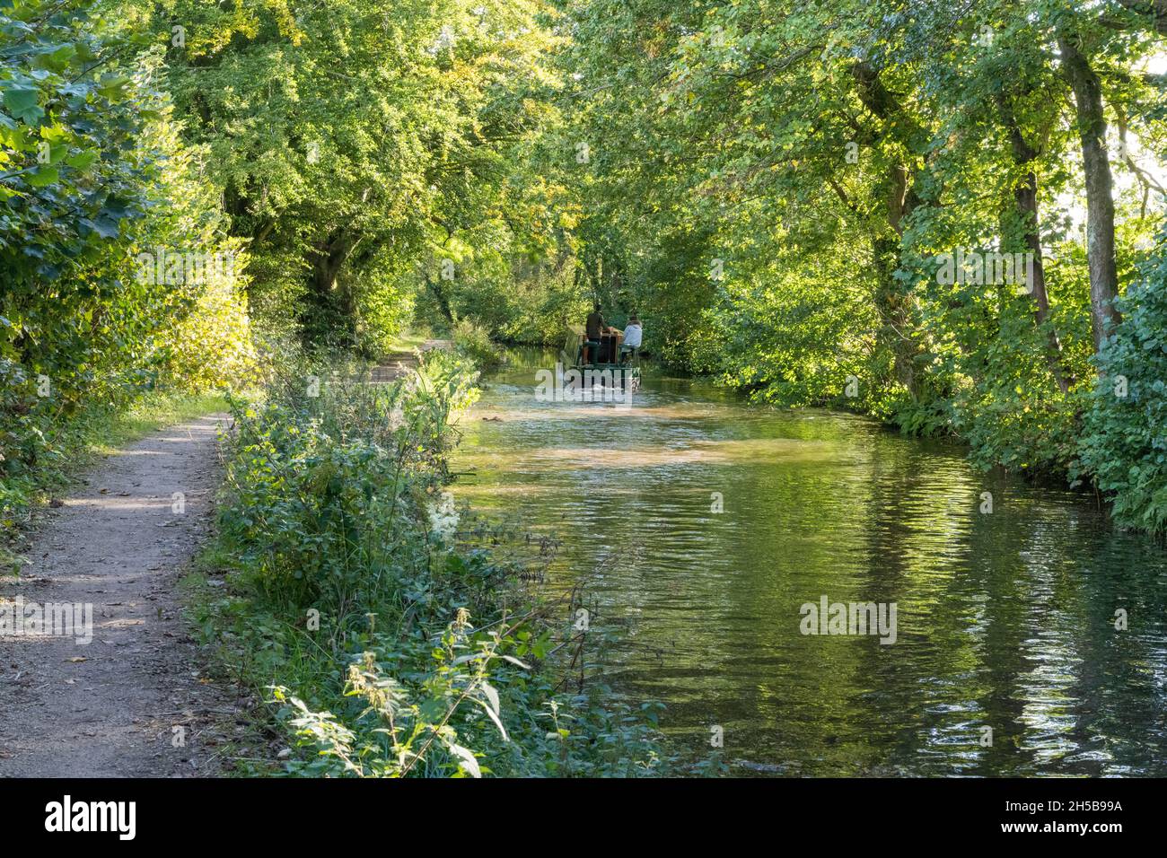 Summer's day at the Monmouthshire and Brecon Canal at LLanover, Monmouthshire, Wales UK Stock Photo