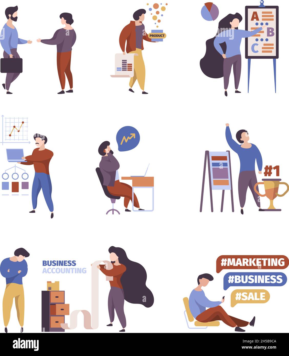 Professional staff meeting Stock Vector Images Alamy