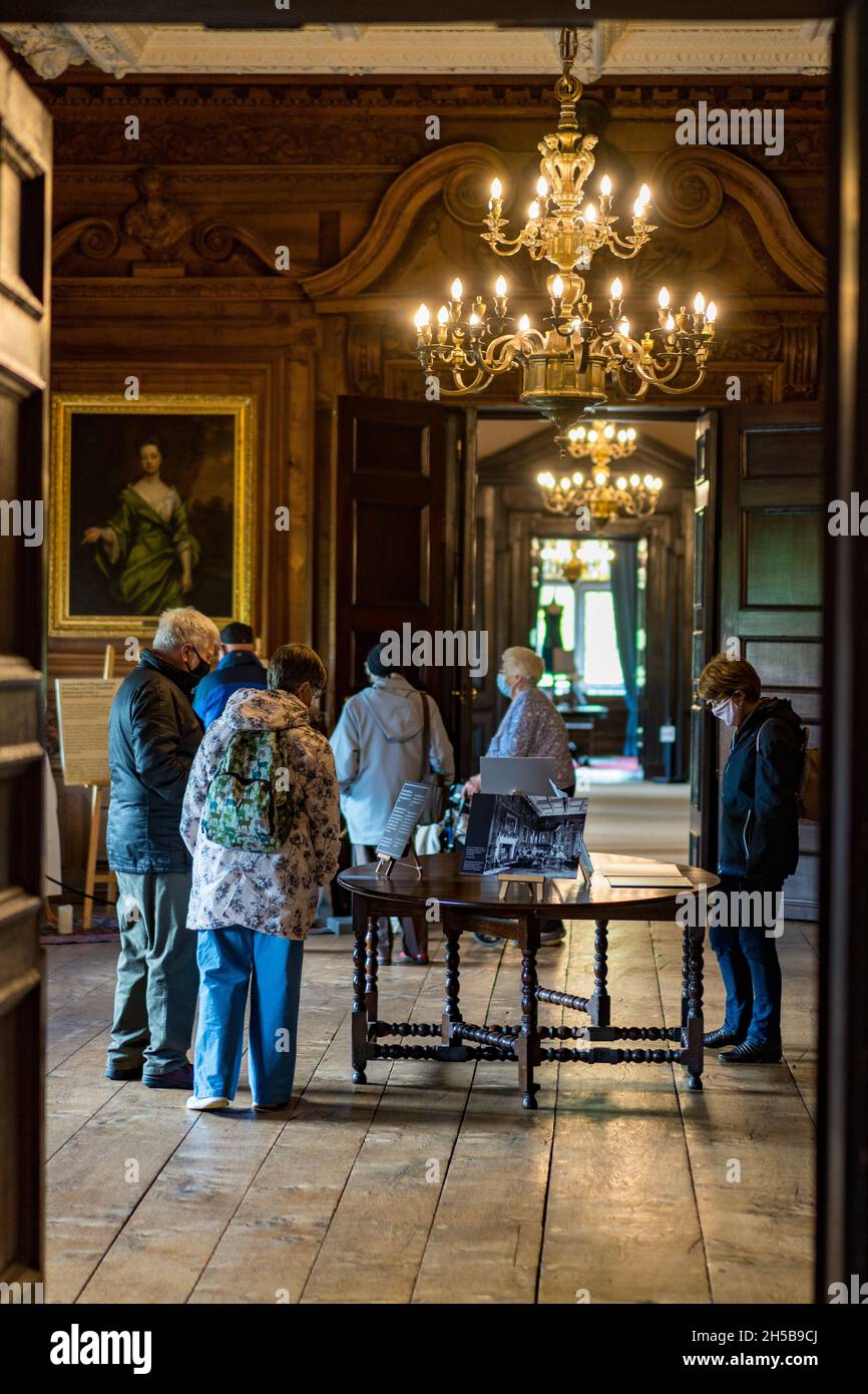 Interior and exterior, Tredegar House, National Trust, Newport, South Wales, UK Stock Photo