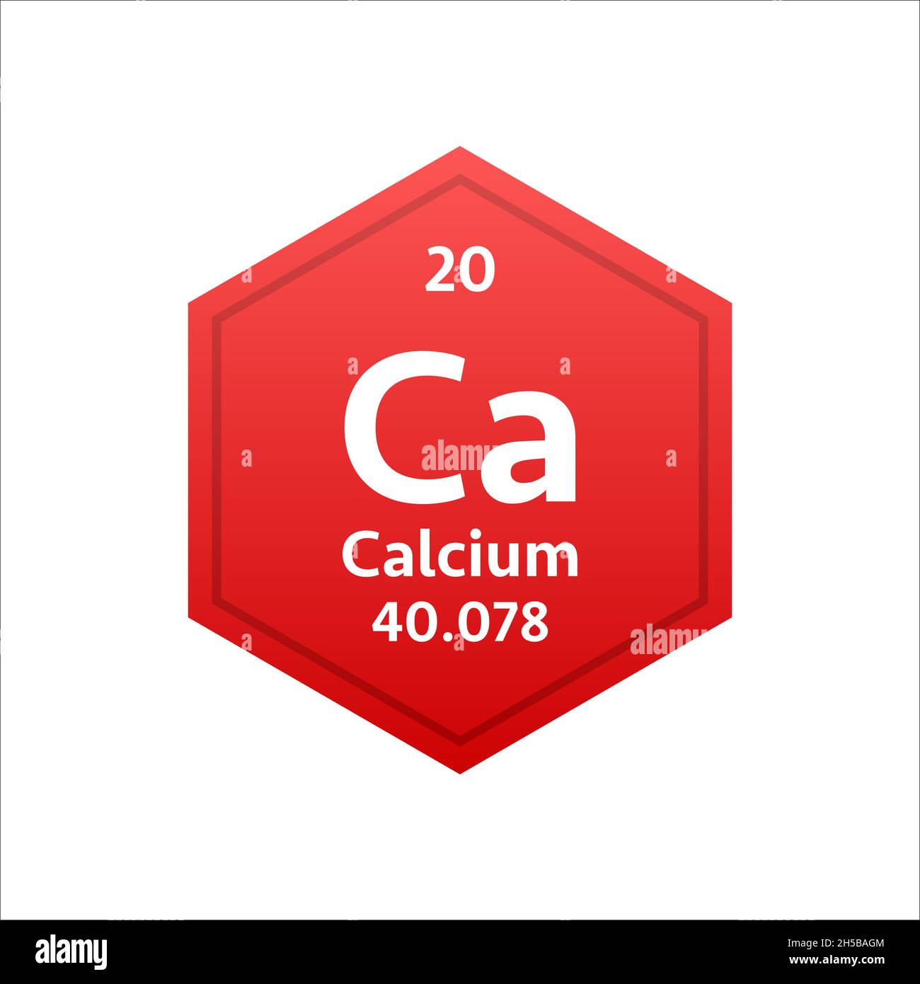 Calcium symbol. Chemical element of the periodic table. Vector stock illustration Stock Vector