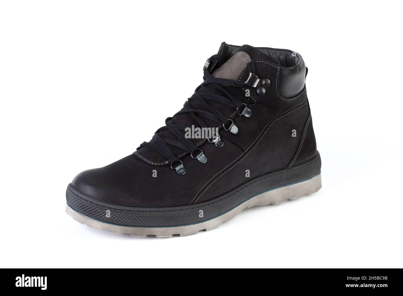 Casual male leather shoes isolated on white background Stock Photo - Alamy