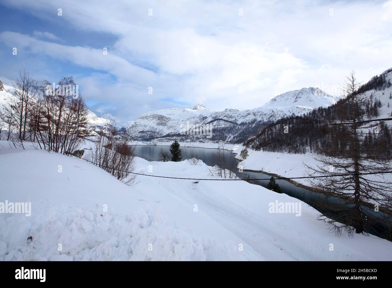 Tignes, France, Ski resort snowscape Stock Photo