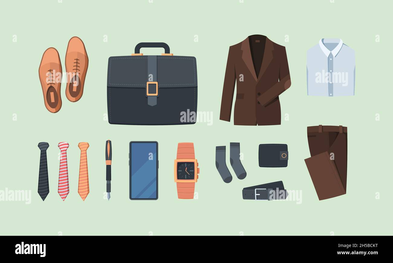 Man Accessories Business Style Clothes Gadgets Stock Photo