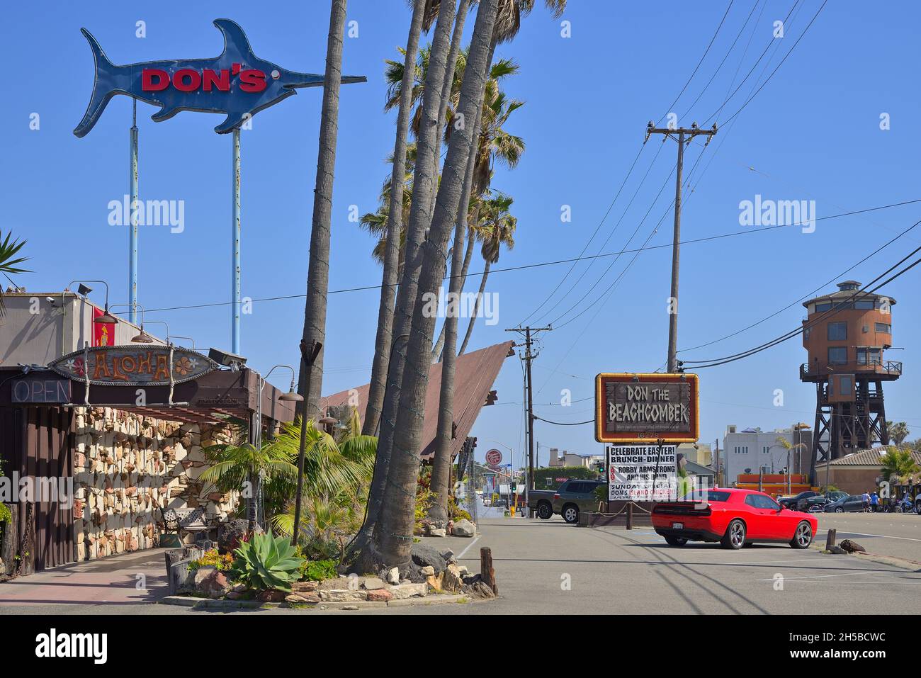 The popular Don The Beachcomber restaurant and bar, Huntington Beach CA Stock Photo
