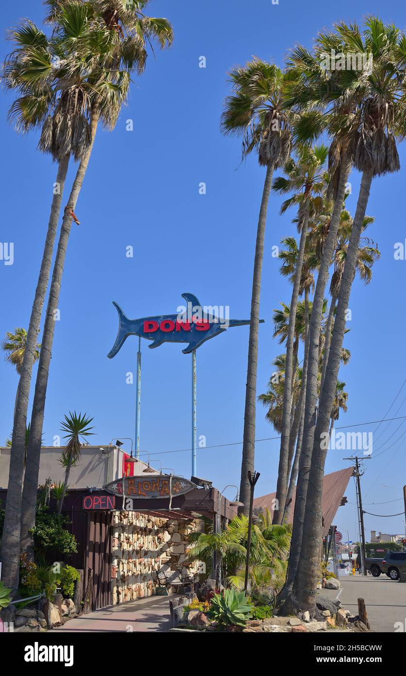 The popular Don The Beachcomber restaurant and bar, Huntington Beach CA Stock Photo