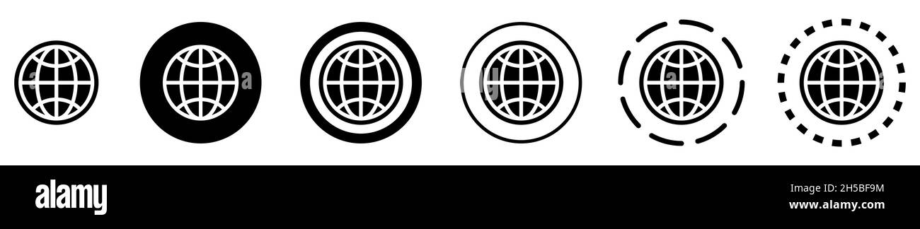 Globe icon. Set of linear world icon. Vector illustration. Globe symbol ...
