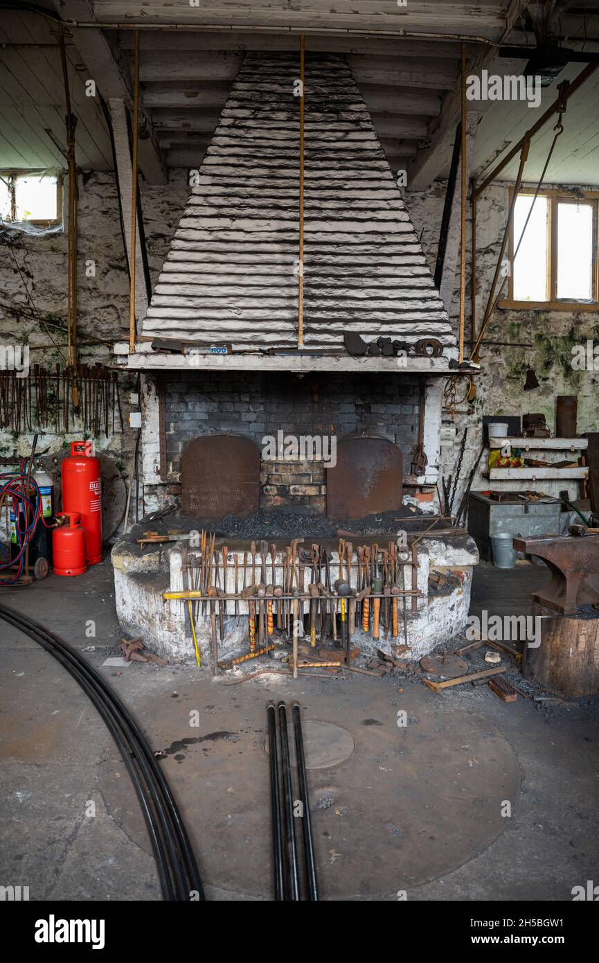 Forge at the Canal and River Trust's yard at Ellesmere, Shropshire Stock Photo