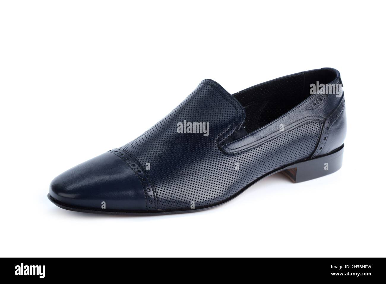 Casual male leather shoes isolated on white background Stock Photo - Alamy