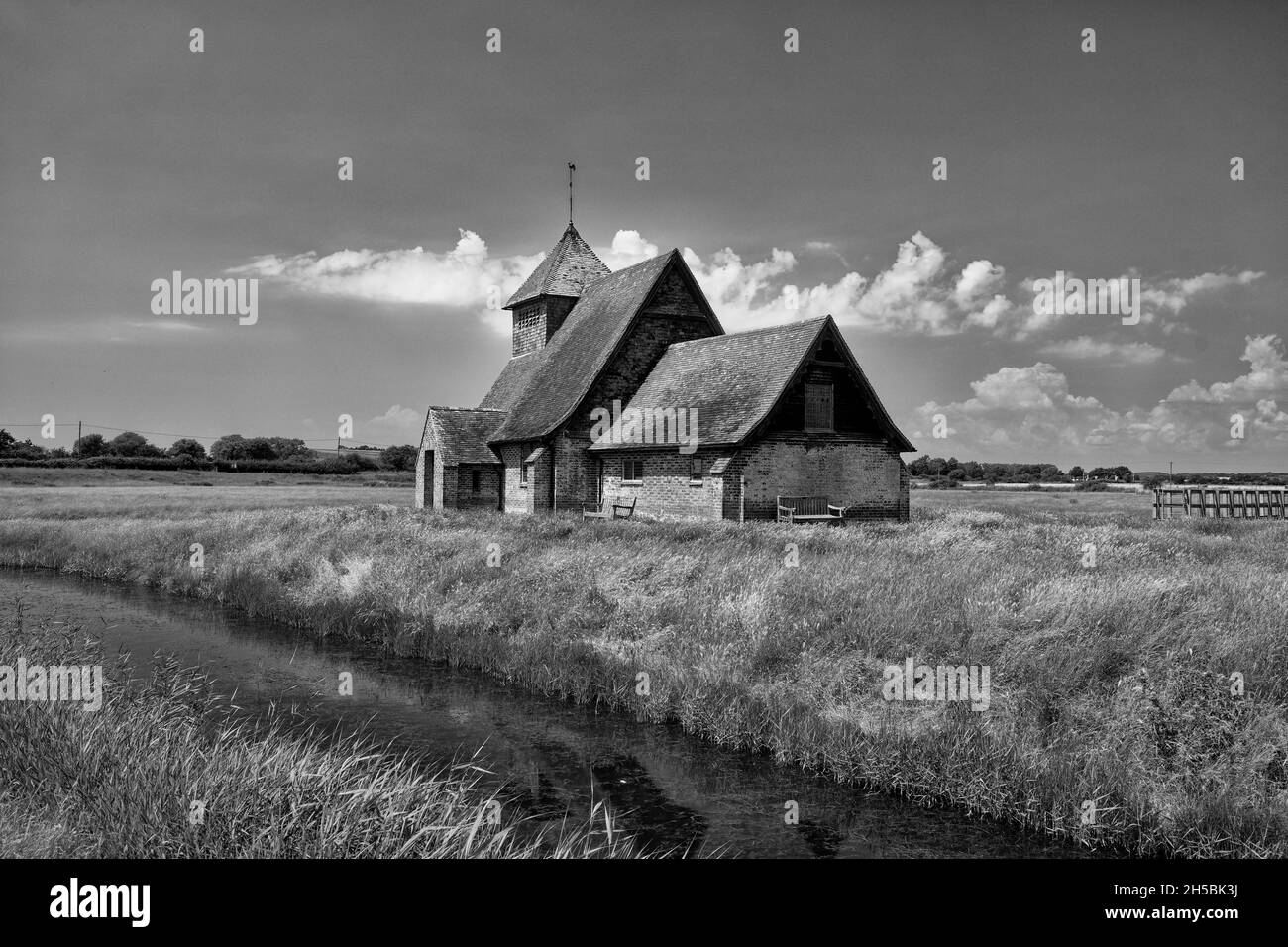 St Thomas Becket Church Fairfield Romney Marsh Kent UK Stock Photo